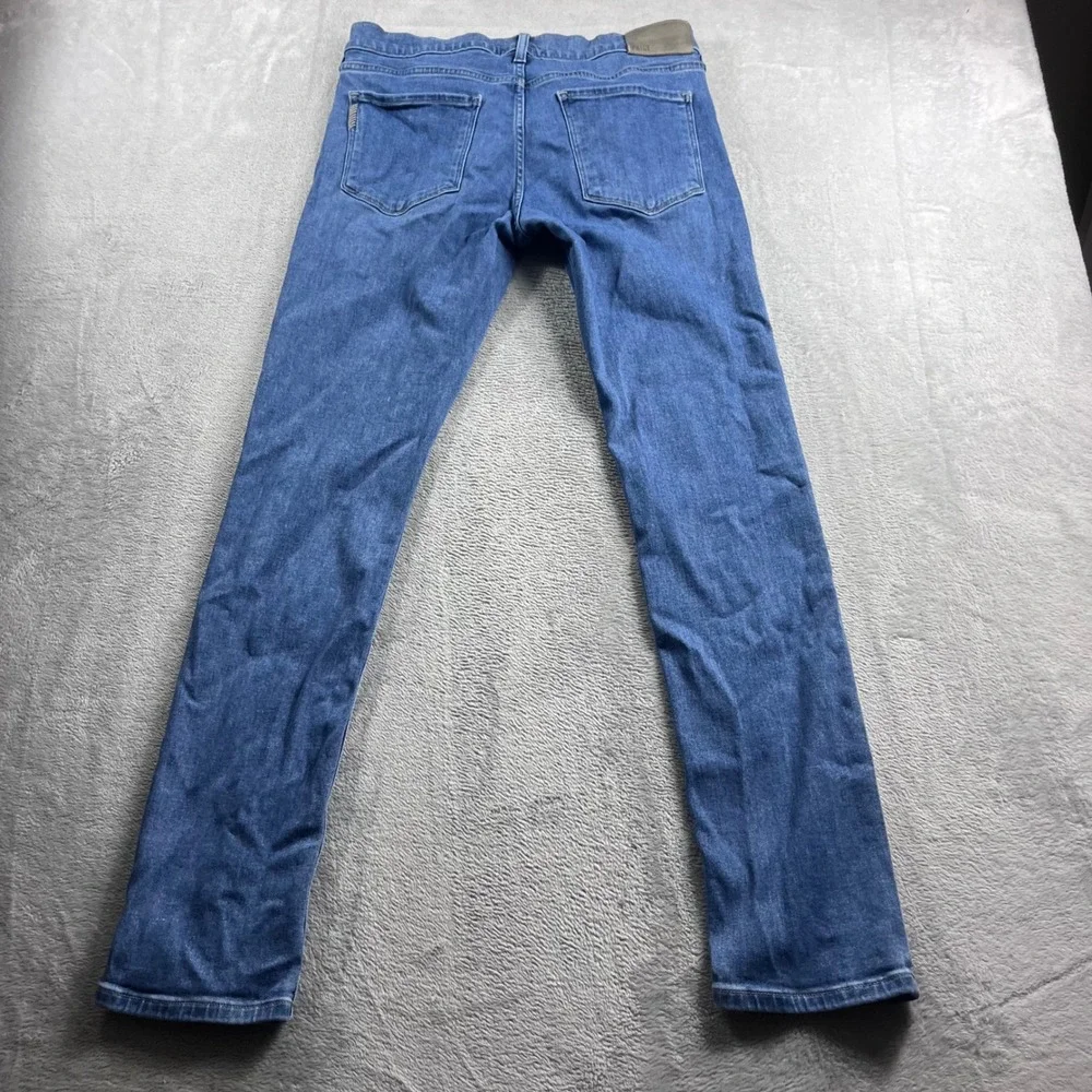 Paige Lennox Slim Fit Jeans Mens 32 Medium Blue Stretch Denim